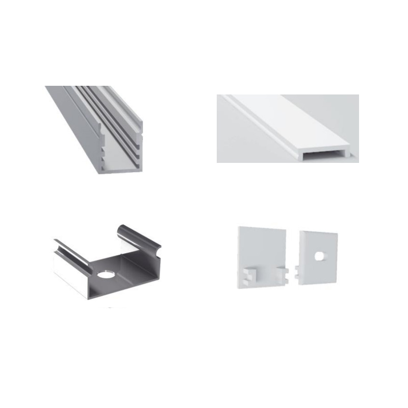 Mini LED Square Aluminum Channel For 12mm LED Strip Lights Mini LED Square Aluminum Channel For 12mm LED Strip Lights